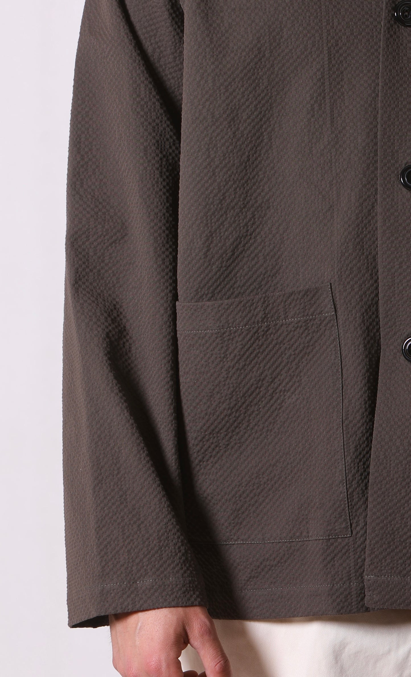 Air Wide Jacket Camo seersucker - Made in Biella