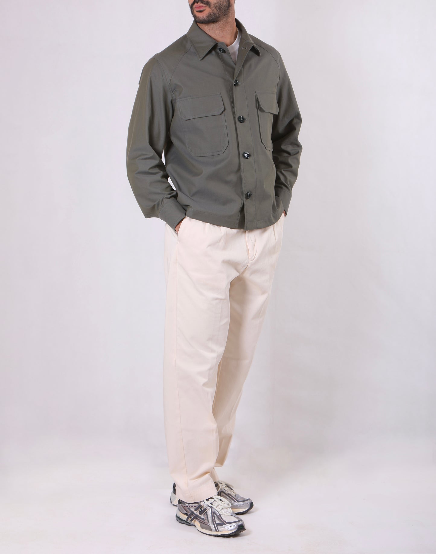 Overshirt in Cotone Camo – Made in Biella