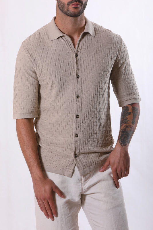 Polo in Seta con bottoni - Made in Biella