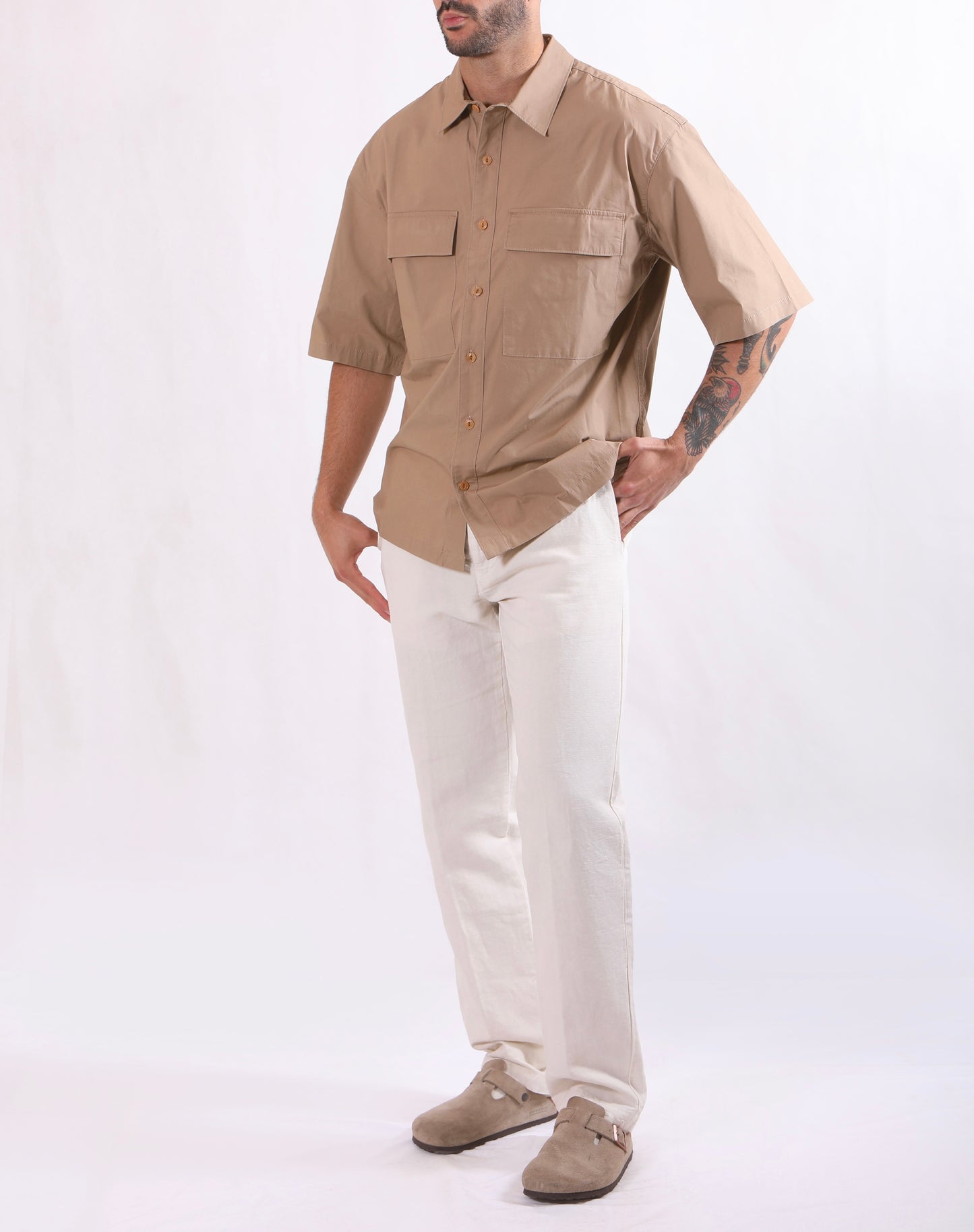 Camicia in Popeline-Tela Genova