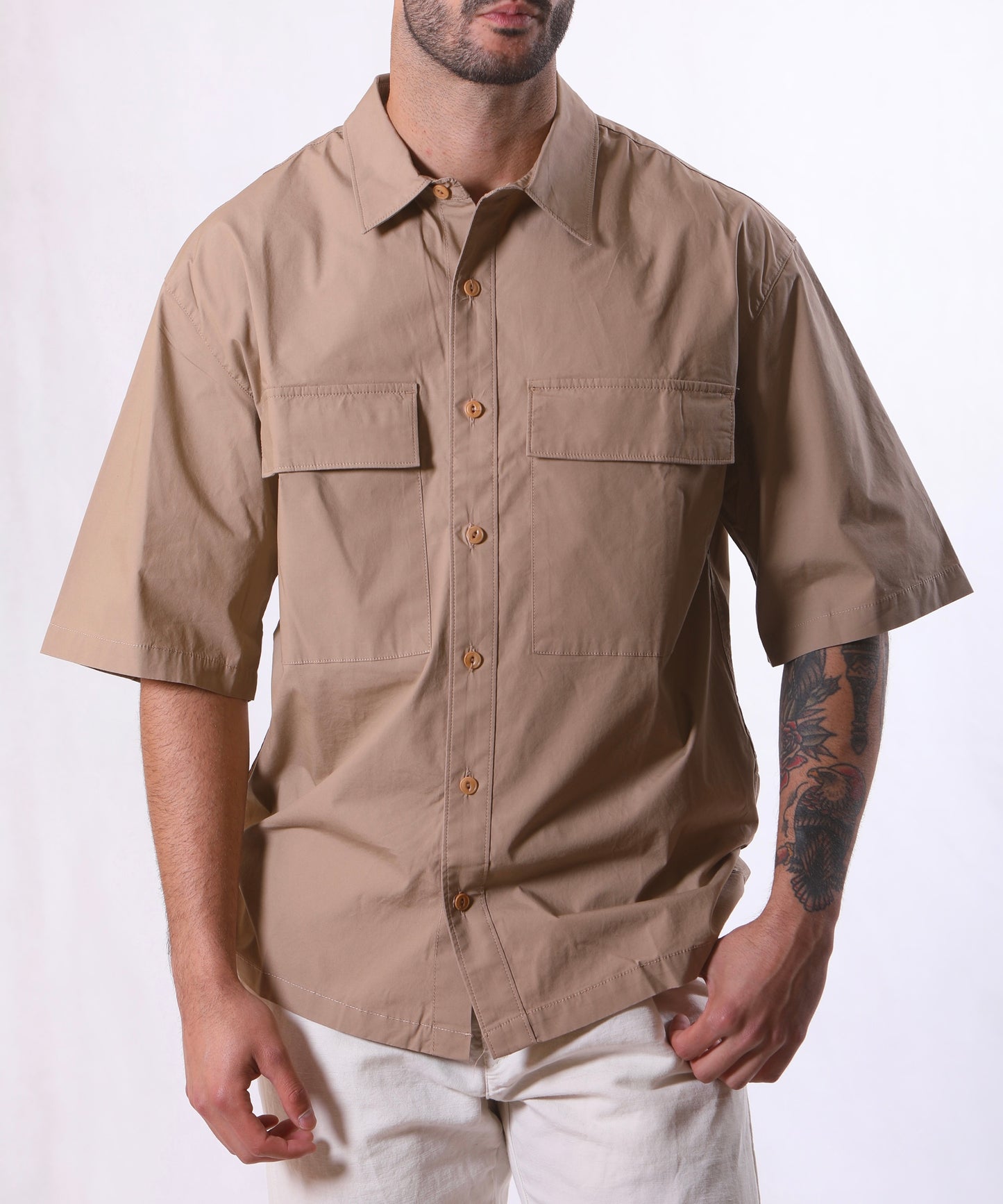 Camicia in Popeline-Tela Genova