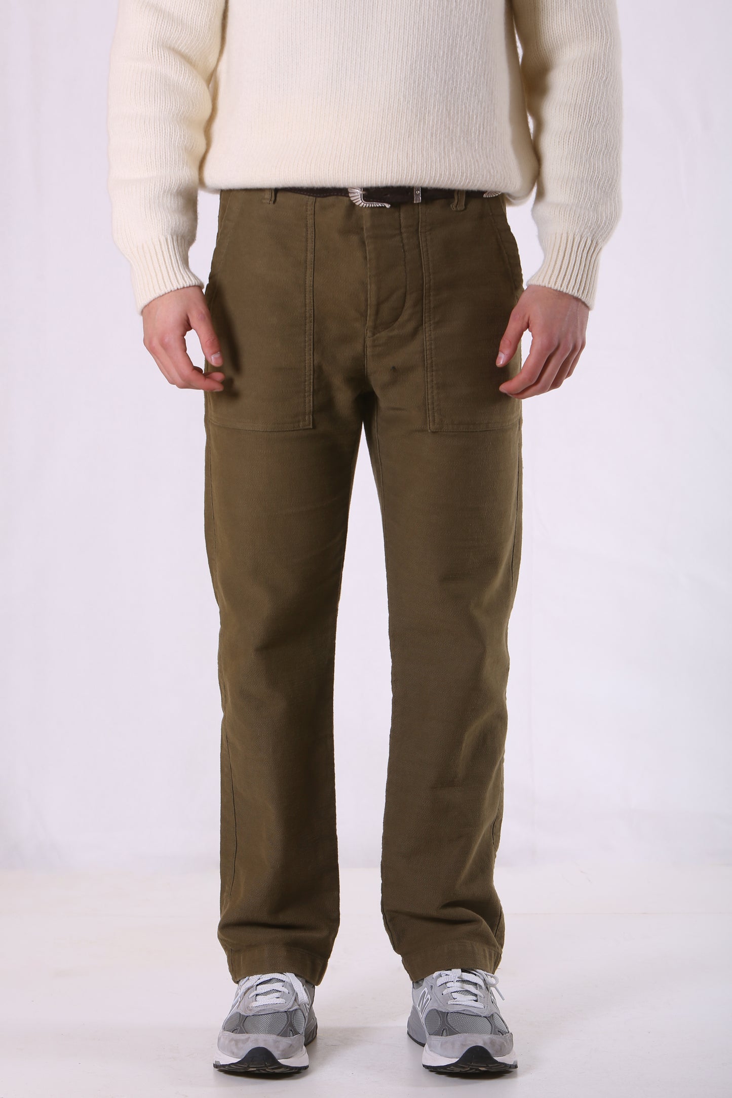 Pantalone Fatigue Tela Genova – Cotone Fiammato Verde