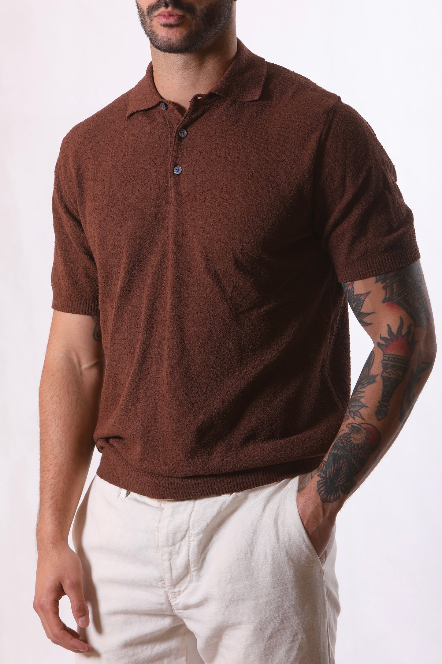 Polo in Cotone Bouclé – Gallia | Made in Italy