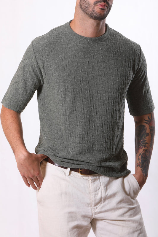 T-shirt Oversize in Seta CAMO