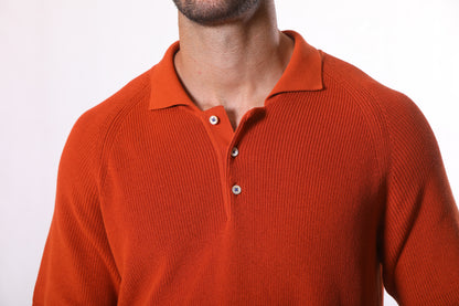 Polo in Cotone con Spalla Raglan